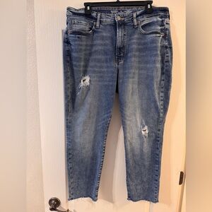 Old Navy High-Rise O.G. Straight Blue Jeans